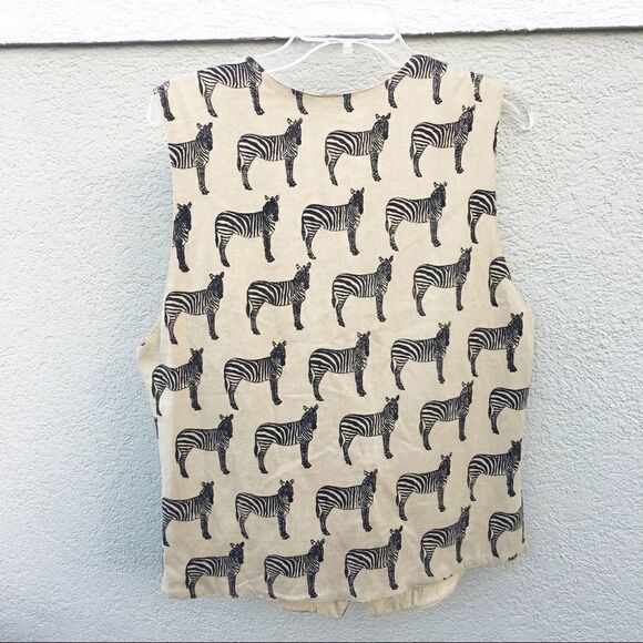 Vintage Primitive Arts Ltd. Cotton Zebra Vest - Picture 6 of 6